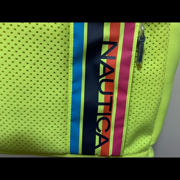 NWT NAUTICA -Jetty Logo Tote Bag in Neon - Picture 2 of 5